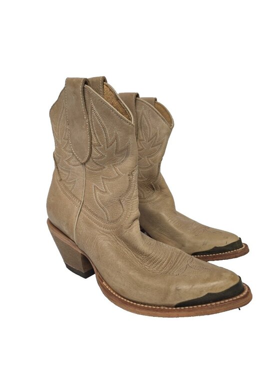 Shyanne Shoes - Shyanne Women's Pull On Ankle Cowboy Western Boot Tan 6.5B